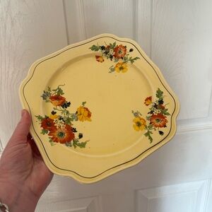 Vintage mid century poppy plate